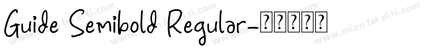 Guide Semibold Regular字体转换